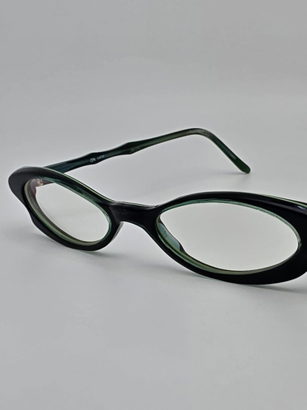 Coda Eyewear Latte Col. V1 Green Petite Cat Eye Eyeglasses Frame Italy 47-18-134